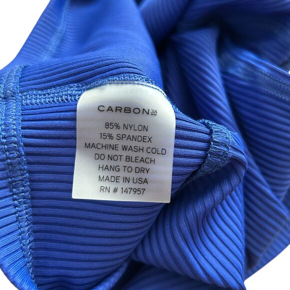 Carbon38 Ribbed Cami Bra Blue - Picture 8 of 10